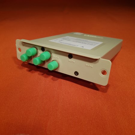 Lgx splitter module, 1x4, 20:25:27.5:27.5, three wl 1310/1490/1550nm (+/- 40nm), fc/apc