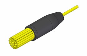Conectorizado 1 mpo a 12 lc uniboot h/24 f.o. sm yellow (no incluye los conectores de fibra optica)